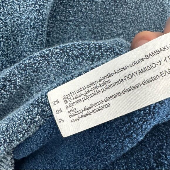 ZARA Blue Knit Dress Size Medium - Picture 5 of 6